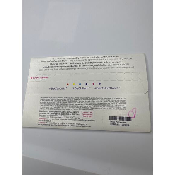 NWT Color Street "Pink Peppercorn" Clear Pink Holographic Glitter Nail Strips - Picture 4 of 4